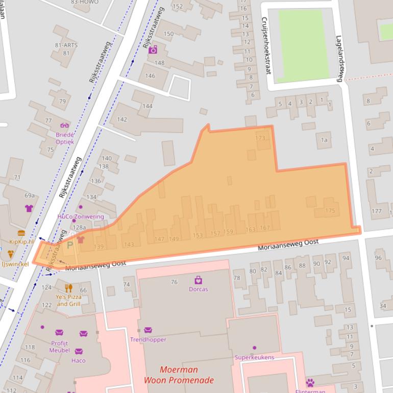 Kaart van postcodegebied 3223AG.