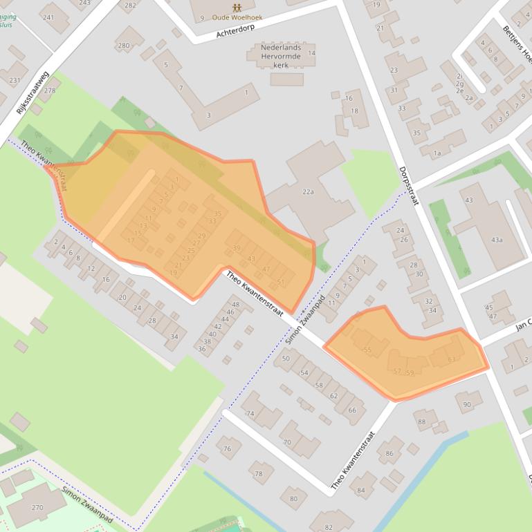 Kaart van postcodegebied 3223CE.