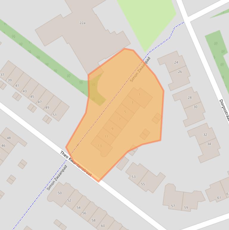 Kaart van postcodegebied 3223CJ.