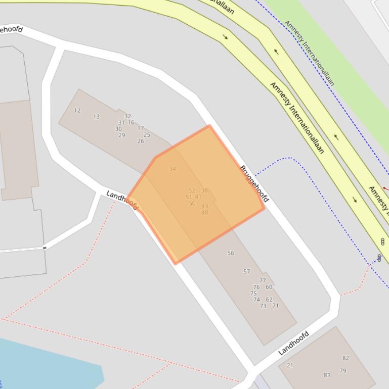 Kaart van postcodegebied 3223DD.