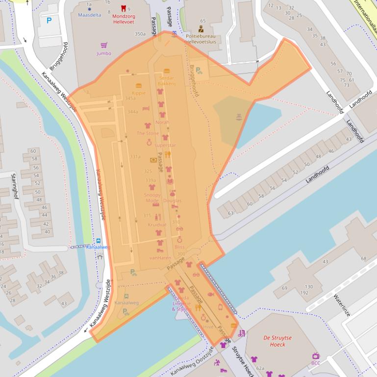 Kaart van postcodegebied 3223DE.