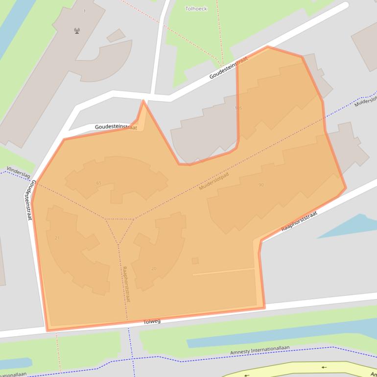 Kaart van postcodegebied 3223DG.