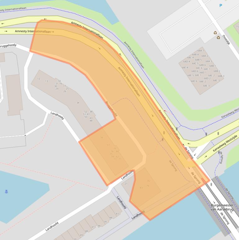 Kaart van postcodegebied 3223DJ.