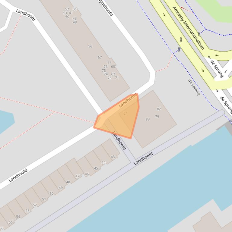 Kaart van postcodegebied 3223DK.