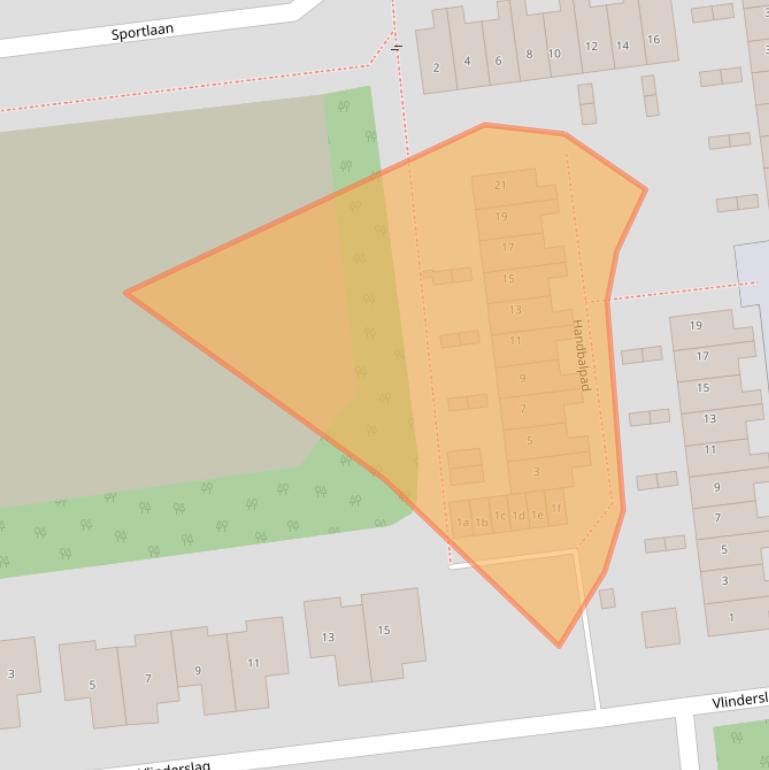 Kaart van postcodegebied 3223ED.
