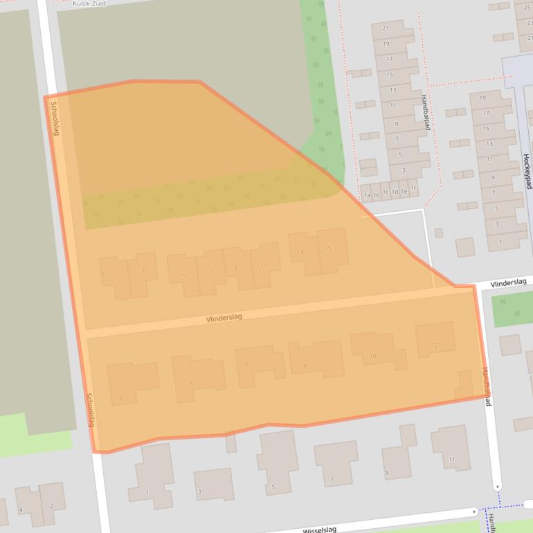 Kaart van postcodegebied 3223EX.