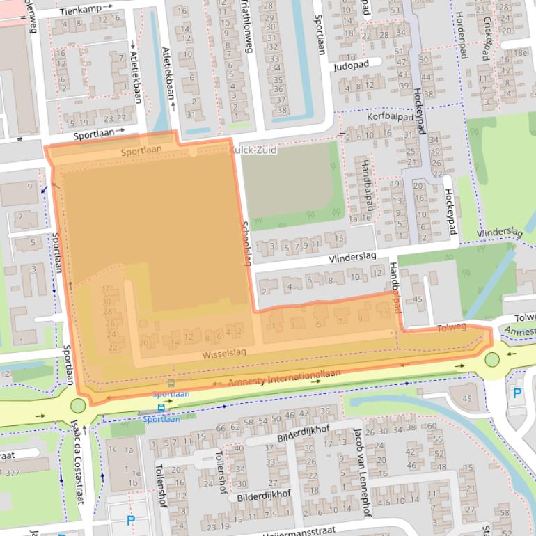 Kaart van postcodegebied 3223EZ.