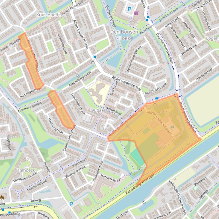 Kaart van postcodegebied 3223GG.