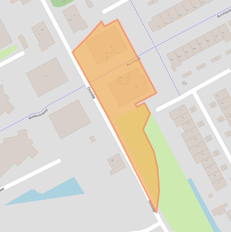 Kaart van postcodegebied 3223GR.