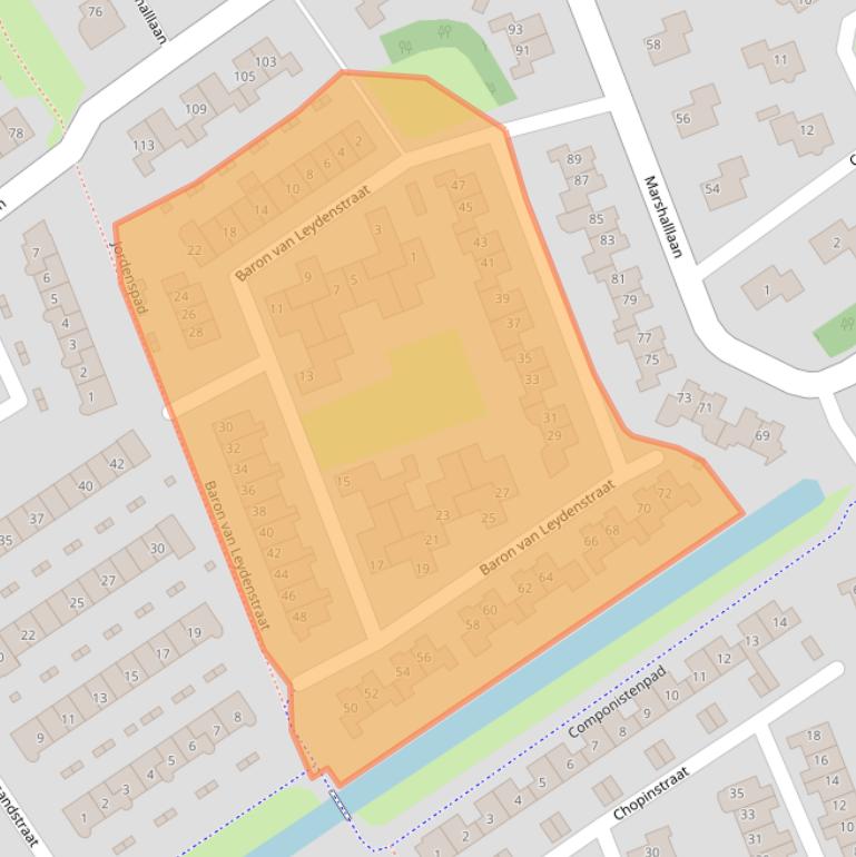 Kaart van postcodegebied 3223HB.