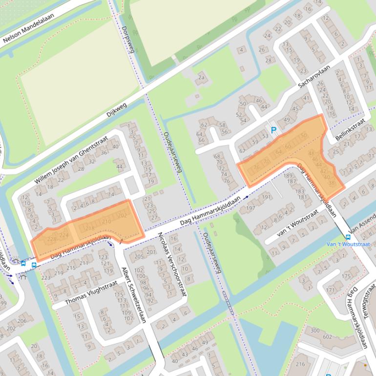 Kaart van postcodegebied 3223HE.