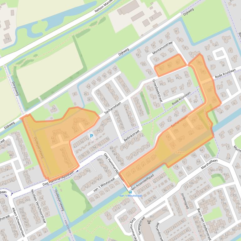 Kaart van postcodegebied 3223HN.