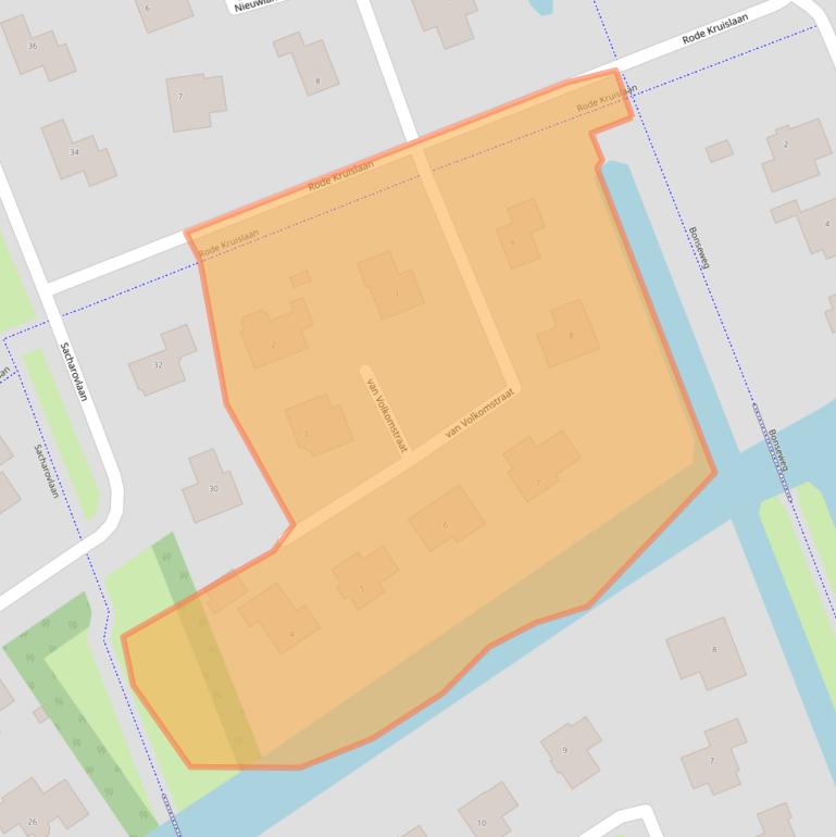 Kaart van postcodegebied 3223HP.