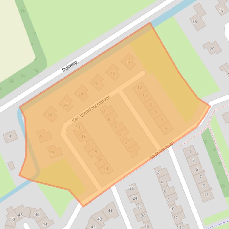 Kaart van postcodegebied 3223HW.