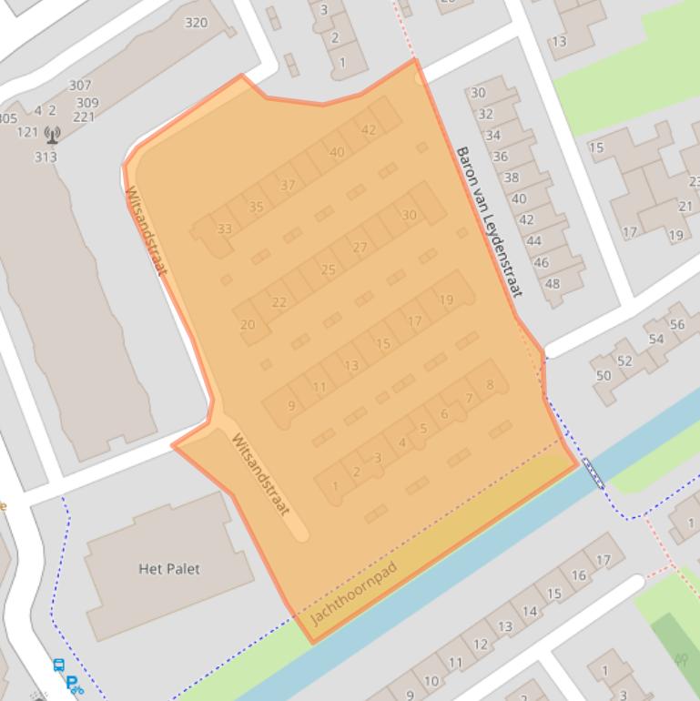 Kaart van postcodegebied 3223HX.