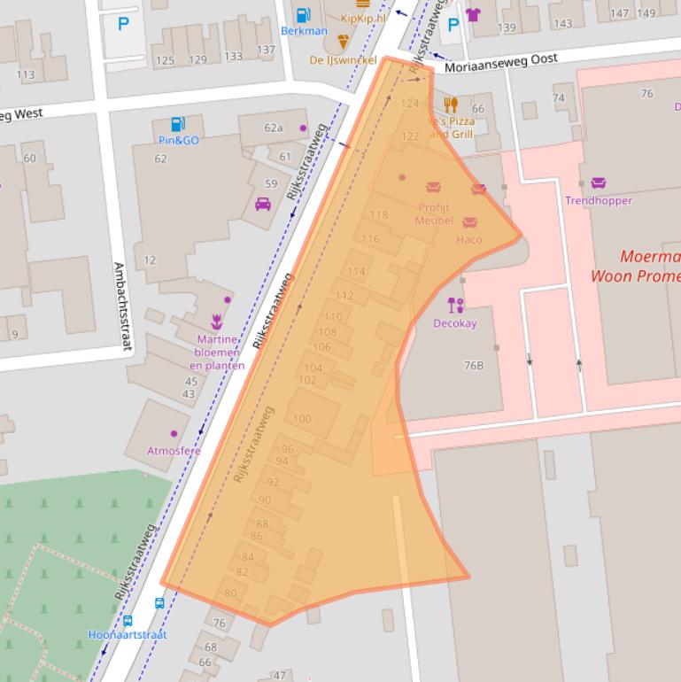 Kaart van postcodegebied 3223KB.