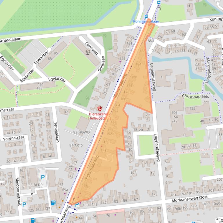 Kaart van postcodegebied 3223KC.