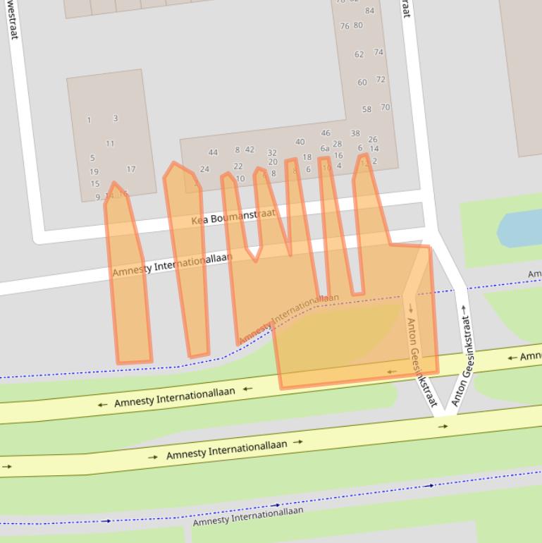 Kaart van postcodegebied 3223KM.