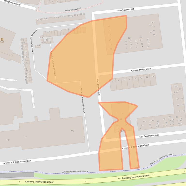 Kaart van postcodegebied 3223KN.