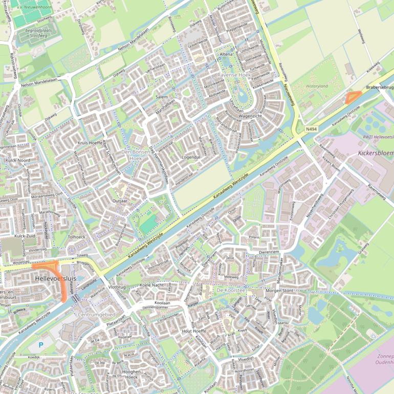 Kaart van postcodegebied 3223LG.