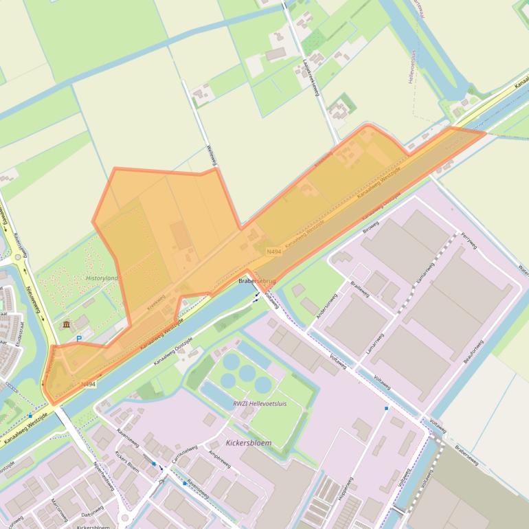 Kaart van postcodegebied 3223LJ.