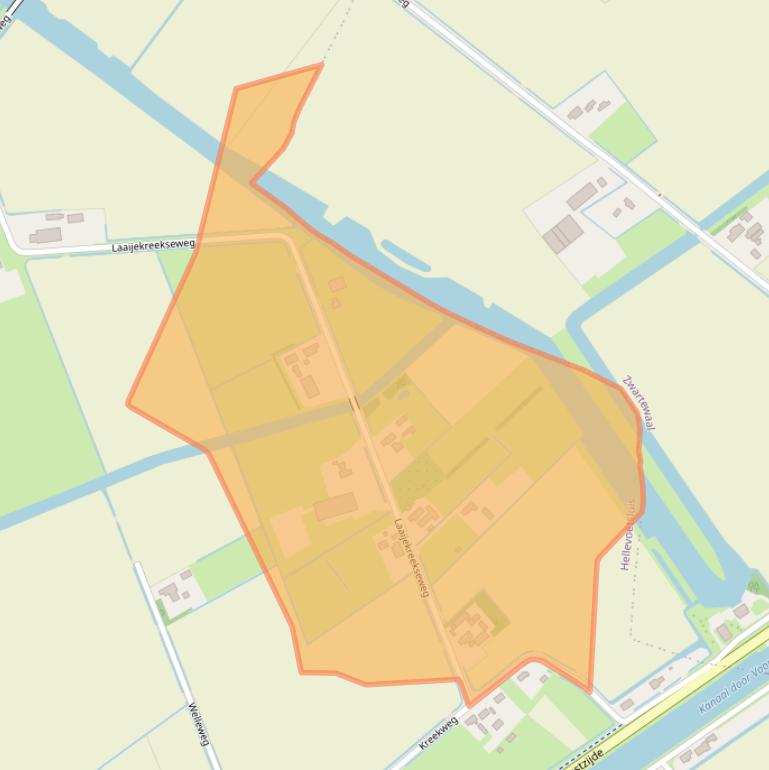 Kaart van postcodegebied 3223LK.