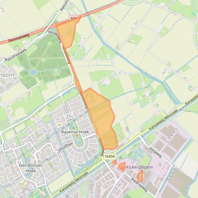 Kaart van postcodegebied 3223LM.