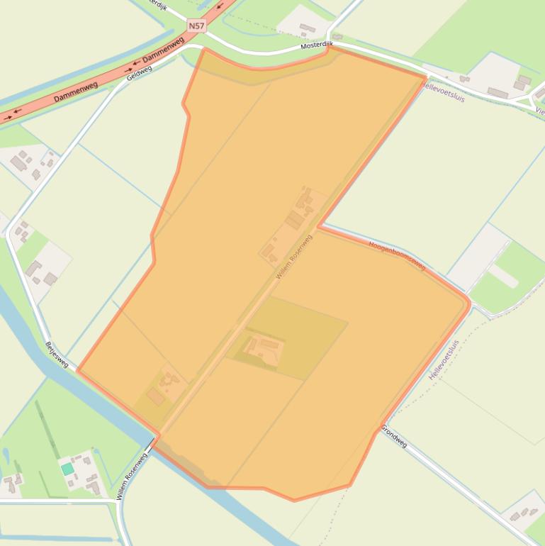 Kaart van postcodegebied 3223LN.