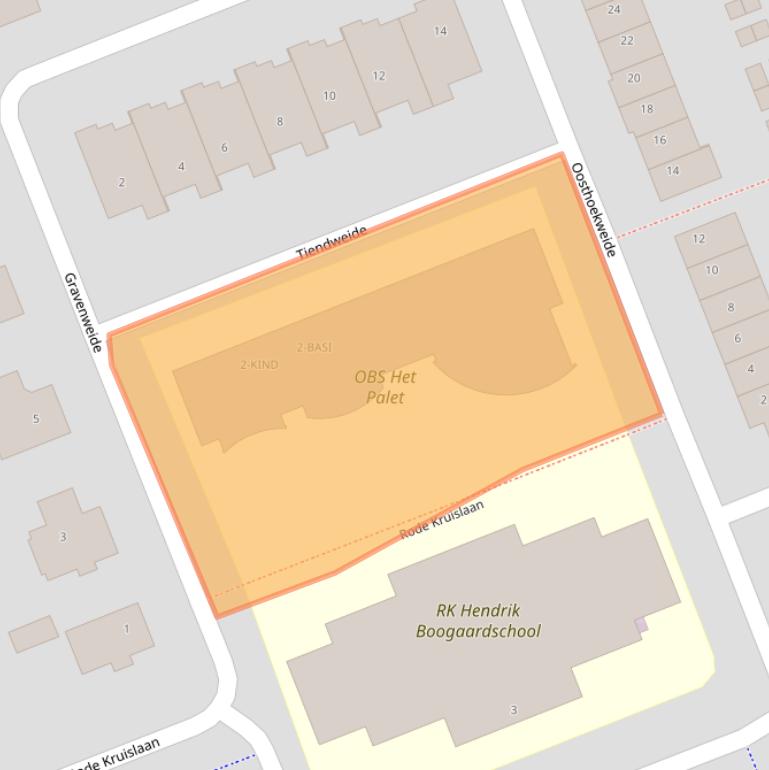 Kaart van postcodegebied 3223MG.