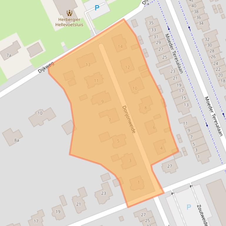 Kaart van postcodegebied 3223MN.