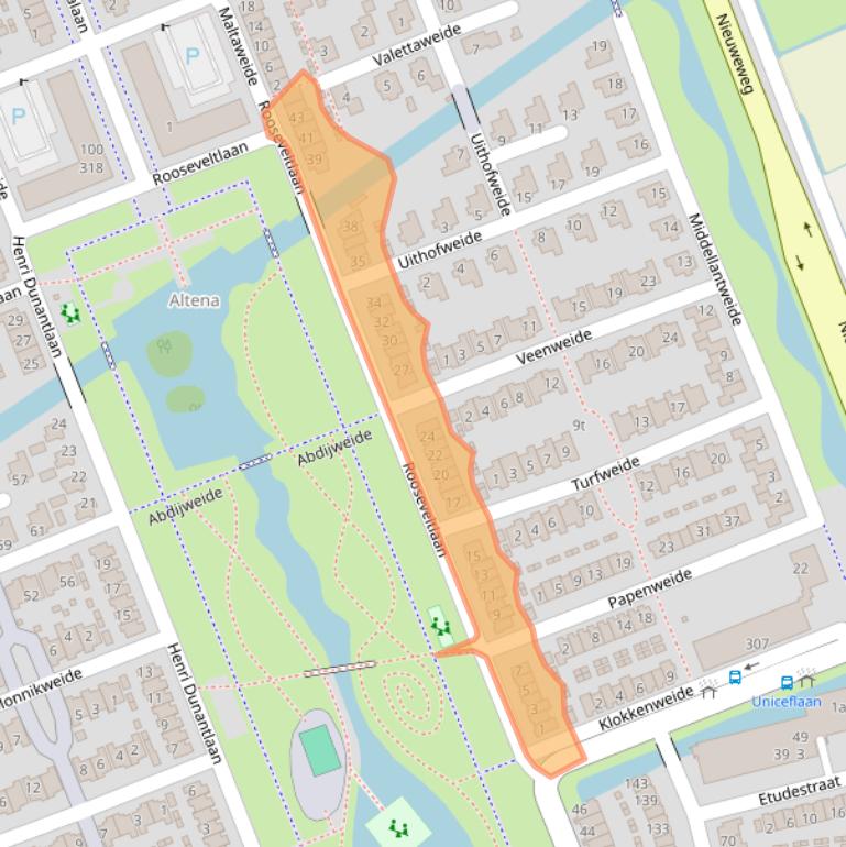 Kaart van postcodegebied 3223NB.