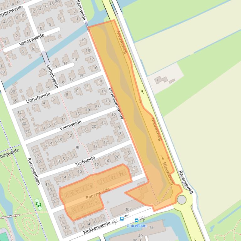 Kaart van postcodegebied 3223NC.