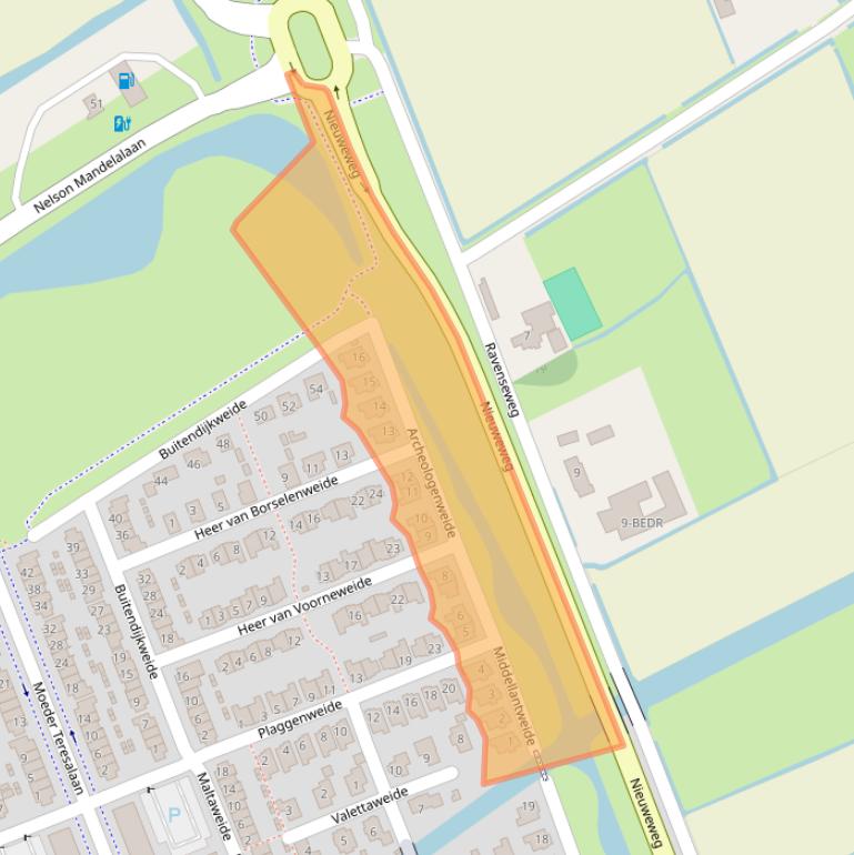 Kaart van postcodegebied 3223NN.