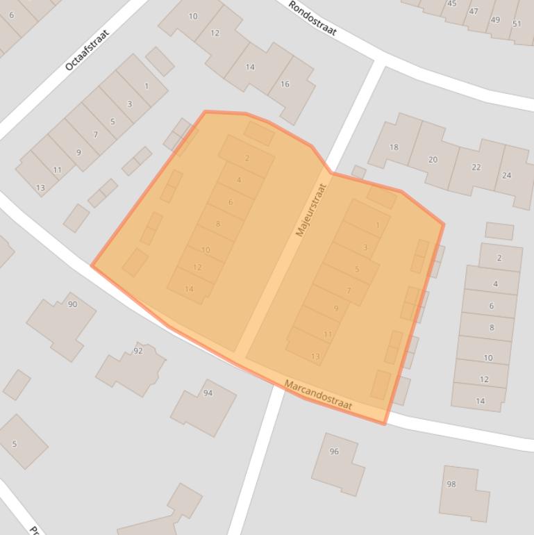 Kaart van postcodegebied 3223PD.