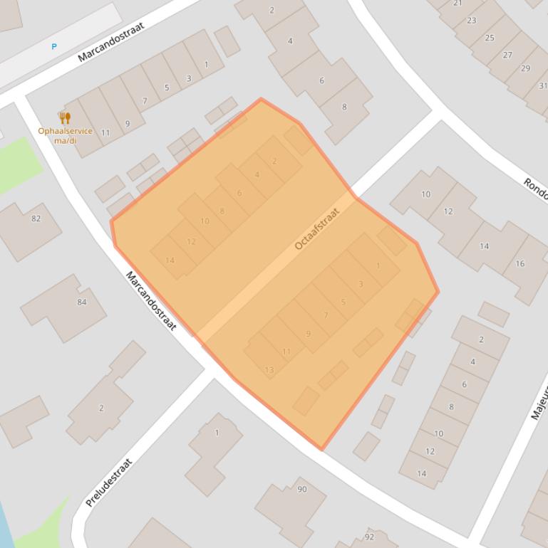 Kaart van postcodegebied 3223PE.