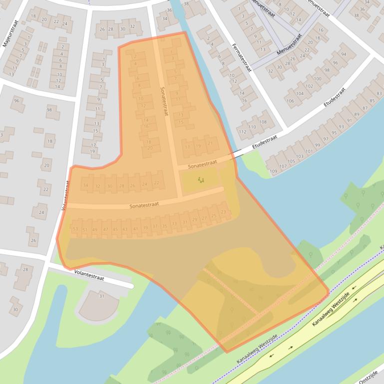 Kaart van postcodegebied 3223PG.