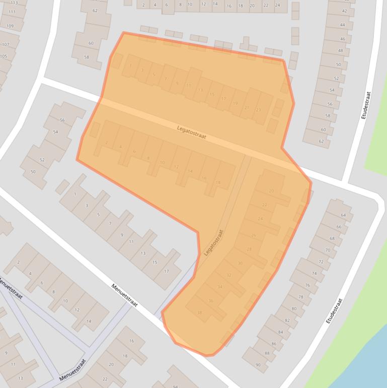 Kaart van postcodegebied 3223PM.