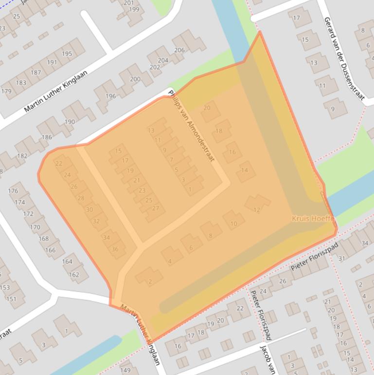 Kaart van postcodegebied 3223RA.