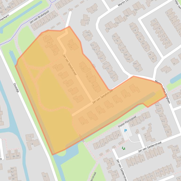 Kaart van postcodegebied 3223RC.
