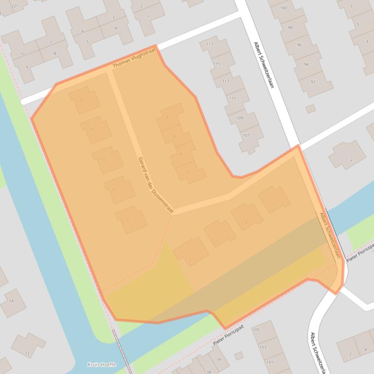 Kaart van postcodegebied 3223RG.