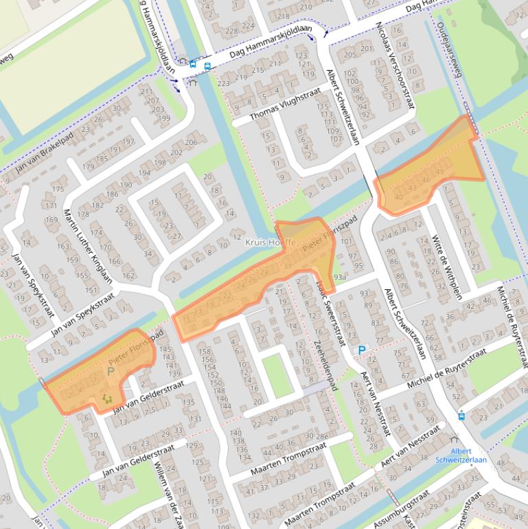 Kaart van postcodegebied 3223SB.