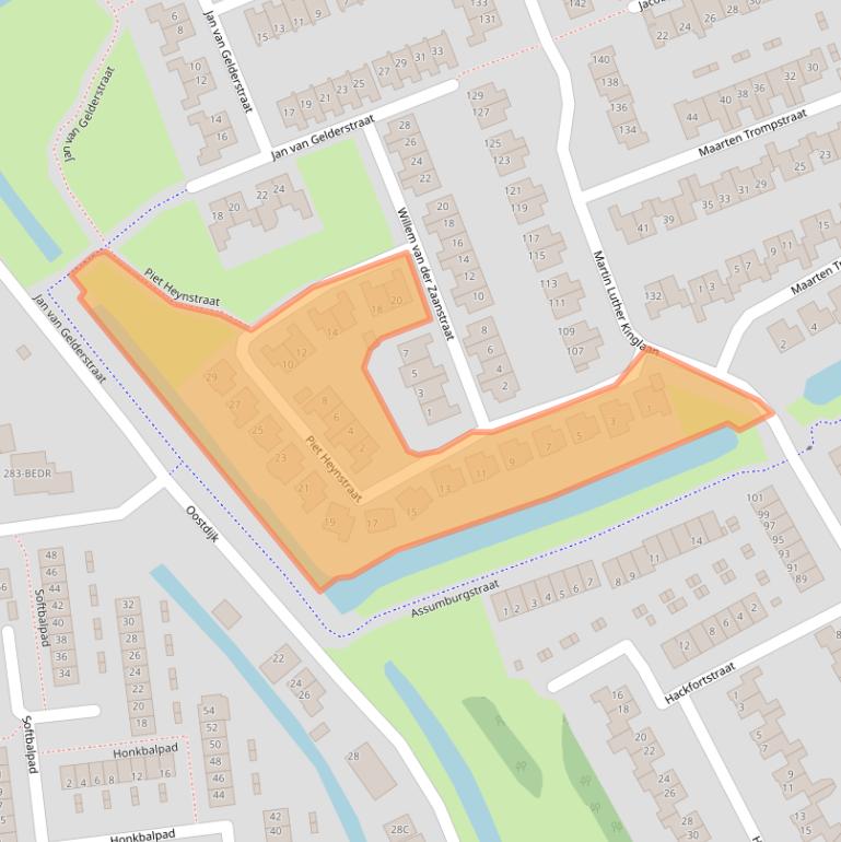 Kaart van postcodegebied 3223SG.