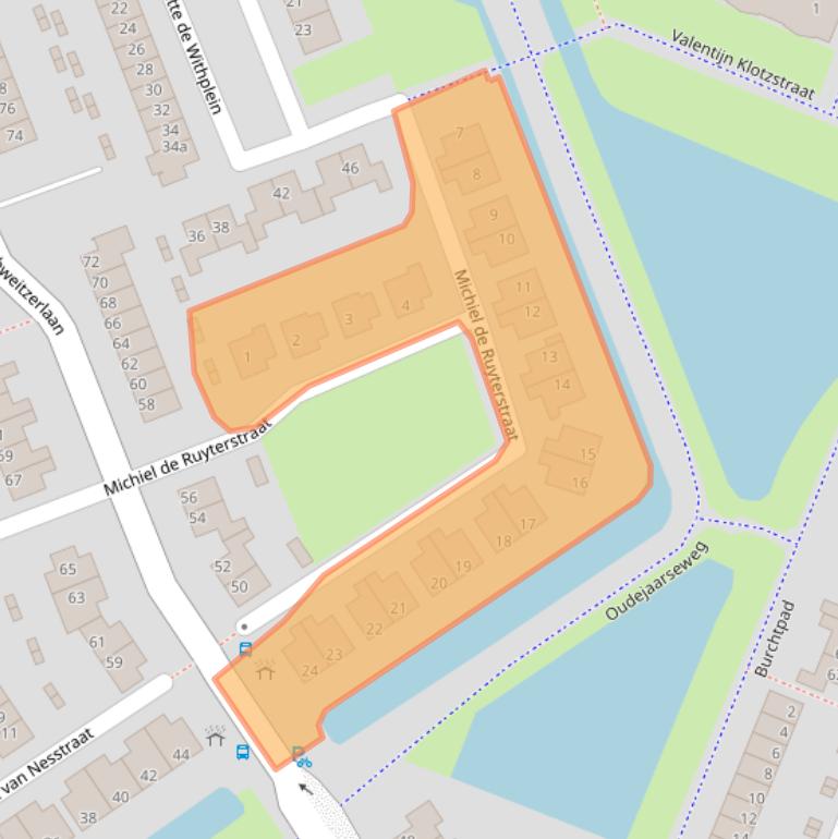 Kaart van postcodegebied 3223SJ.