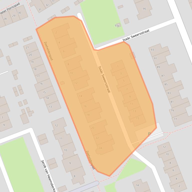 Kaart van postcodegebied 3223SK.