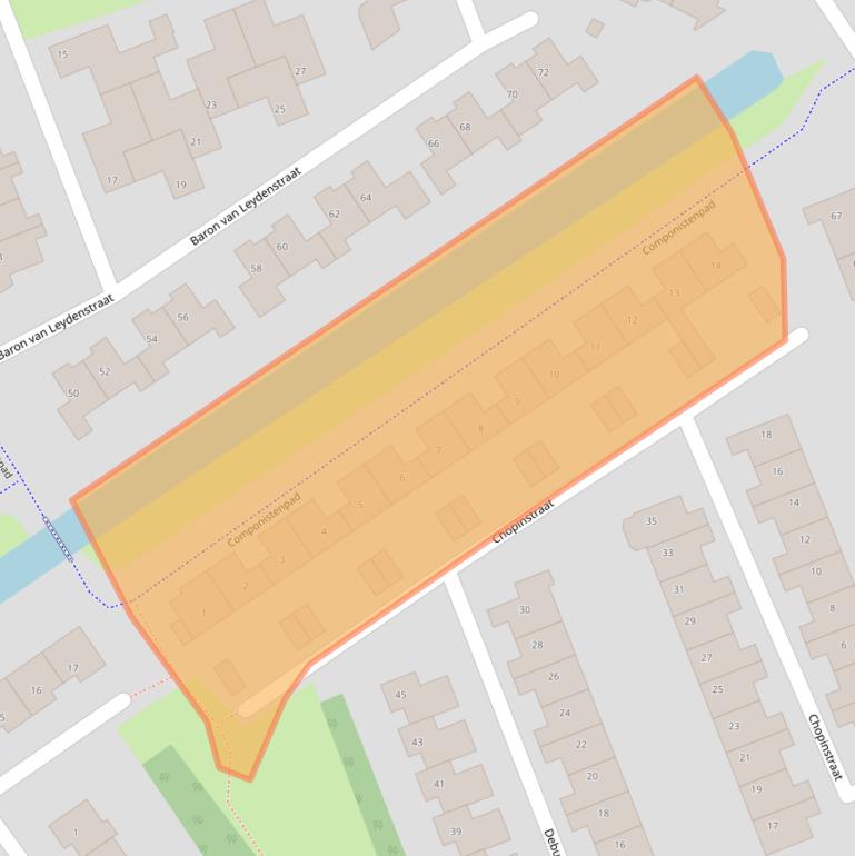 Kaart van postcodegebied 3223TD.