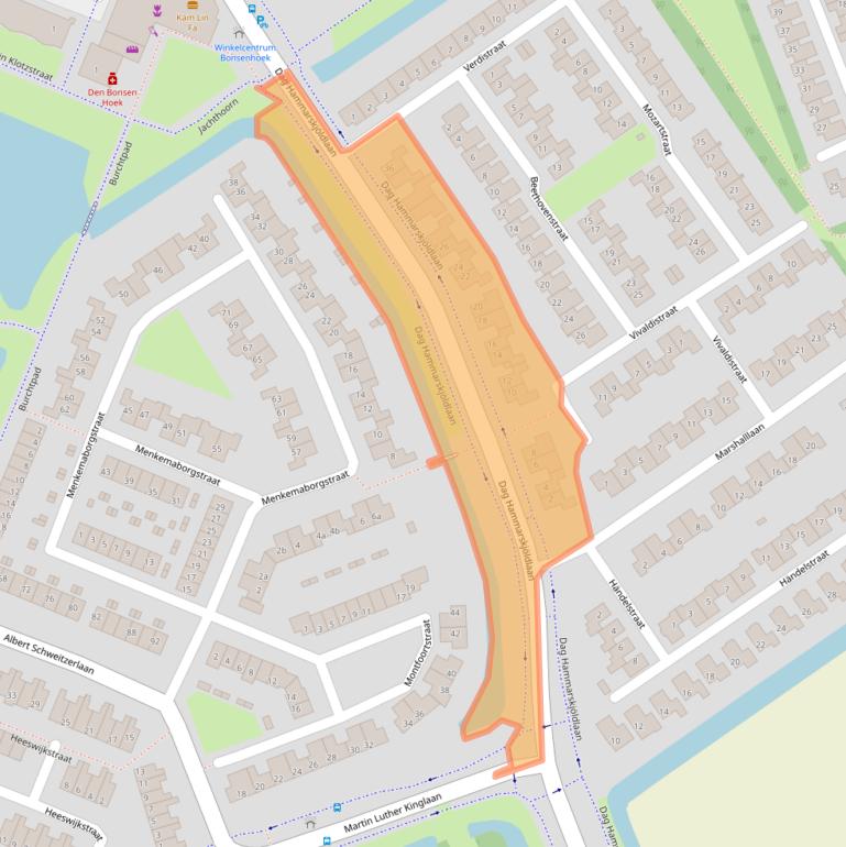 Kaart van postcodegebied 3223TG.