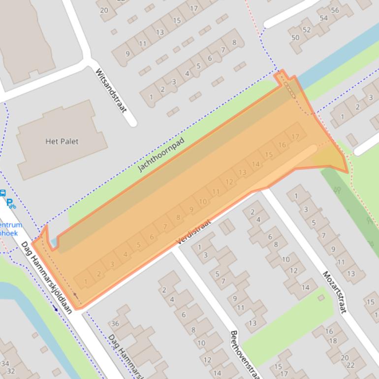 Kaart van postcodegebied 3223TM.