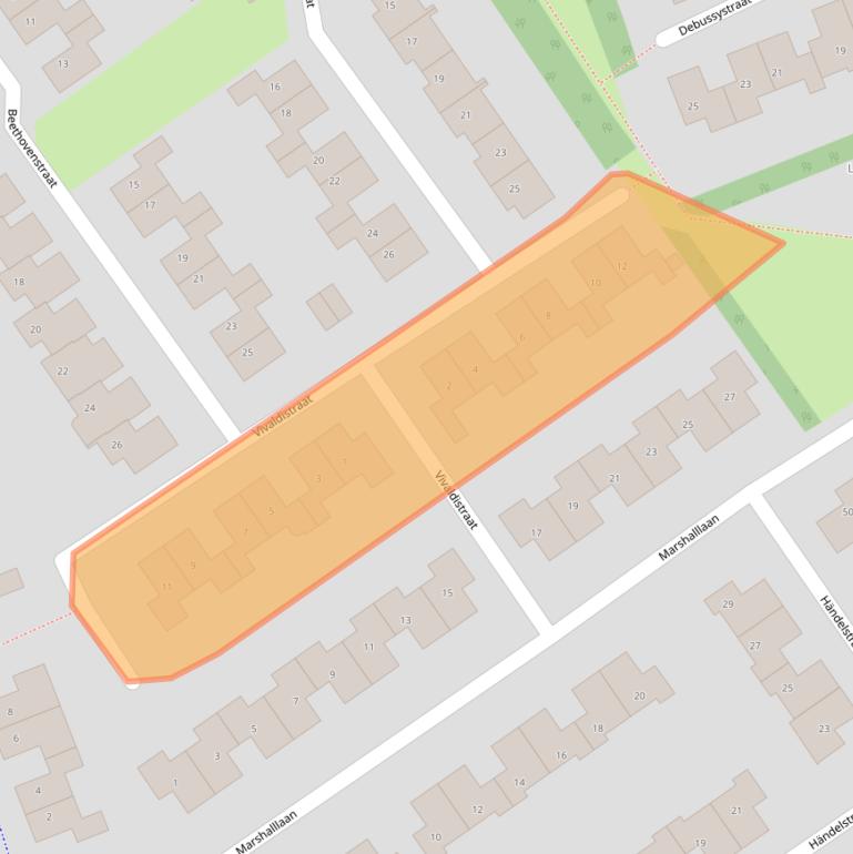 Kaart van postcodegebied 3223TN.