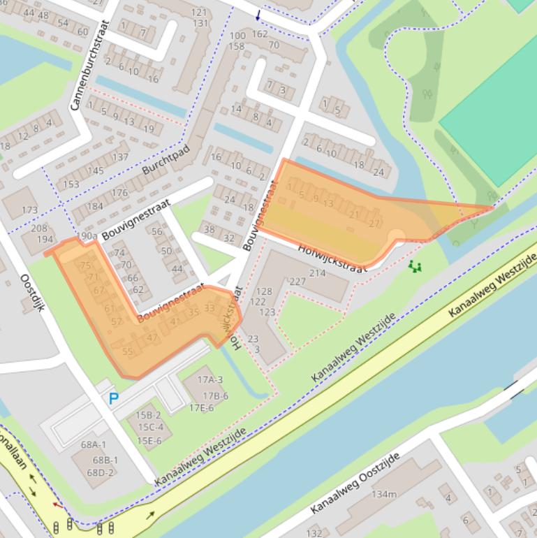 Kaart van postcodegebied 3223VA.