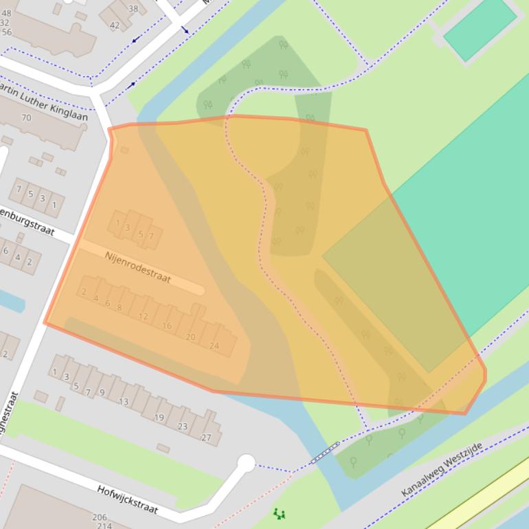 Kaart van postcodegebied 3223VG.